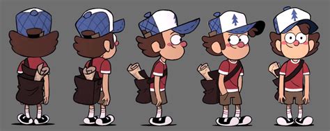 Dipper Pines Gravity Falls Pilot Turn Around Chart Storyboards And Concept Art Pinterest
