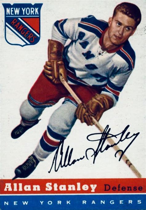 An Autographed Hockey Card From The New York Rangers