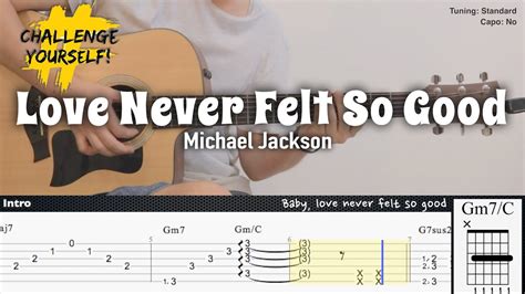 Free Tab Love Never Felt So Good Michael Jackson Fingerstyle Guitar Tab Chords