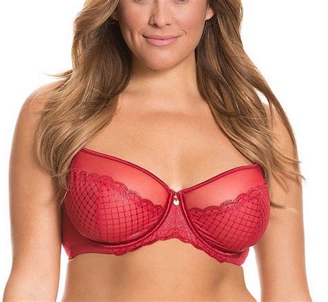 Lane Bryant Cacique Bra 40d Sheer Illusion Full Coverage Bra Red Lace