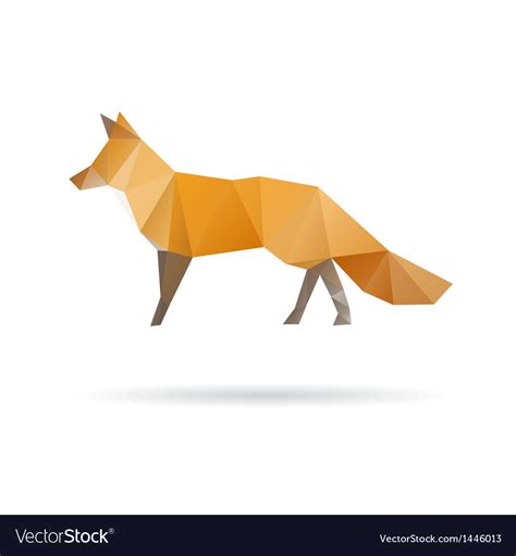 Fox Abstract Isolated On A White Backgrounds Vector Image