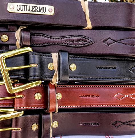 Custom Leather Belts Ranger Belts Great Finish Burgundy, Havana, Black ...