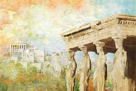Acropolis Of Athens Painting By Catf