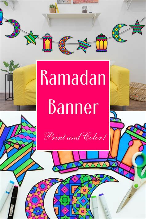 Diy Ramadan Banner Ramadan Printable Bunting Print And Color