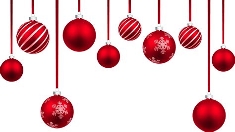 Christmas Ornament Png Red Christmas Hanging Balls Decor Png Clipart