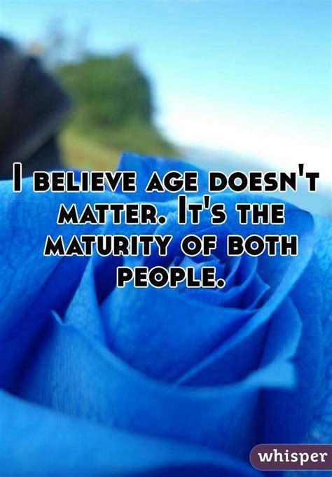 Share your opinion and gain insight from other stock traders and investors. I believe age doesn't matter. It's the maturity of both ...