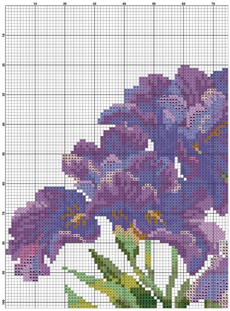 Christmas, santa, snowman, christmas trees, christmas bells , snowballs and so on , that you can. Free Cross Stitch Pattern Irises | DIY 100 Ideas