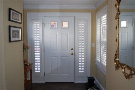 Front door small window coverings. Pin on Plantation Shutters | Window Treatment Shutters