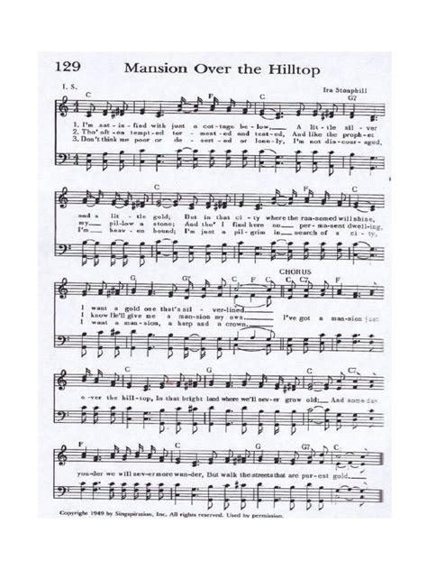 Mansion Over The Hilltop Music Sheet And Words Pdf