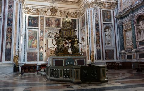 Santa Maria Maggiore Interior In Rome Stock Image Image Of Italy