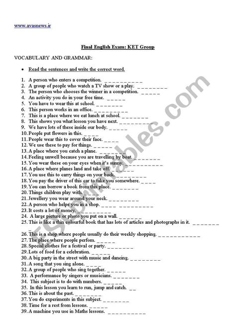 It can be useful to develop a mental checklist of strategies to solve abstract reasoning questions, such as a list of different rules that govern data like. ket sample exam worksheet | English exam, Worksheets ...