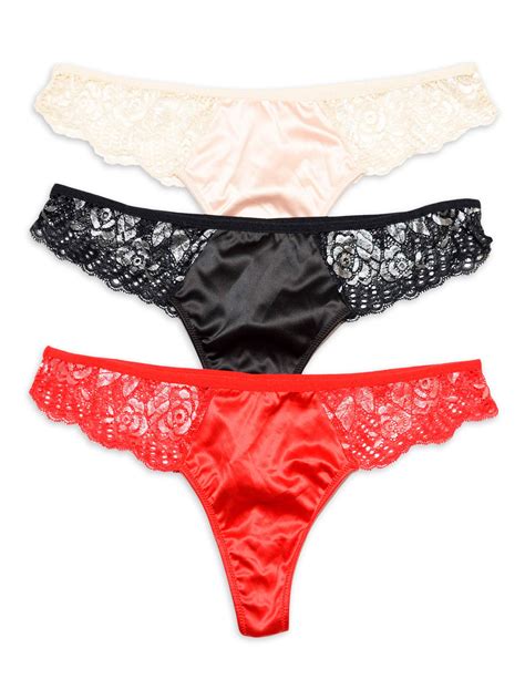 BCBGMAXAZRIA Women S Micro Lace Thong Panties Pack Walmart Com