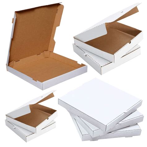 Buy 10 X Pizza Boxed 7 Flat Cardboard Postal Takeaway Style Plain