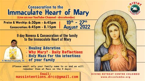 Notice Consecration To The Immaculate Heart Of Mary Youtube