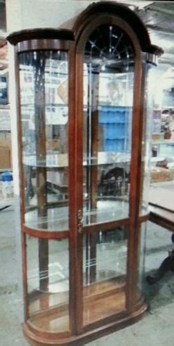 That is perfectly true since a boxy cabinet may not be giving the best viewing angle of the displayed things so that this corner type cabinet with curvy glass. Pulaski Curved Glass Curio Cabinet | online information