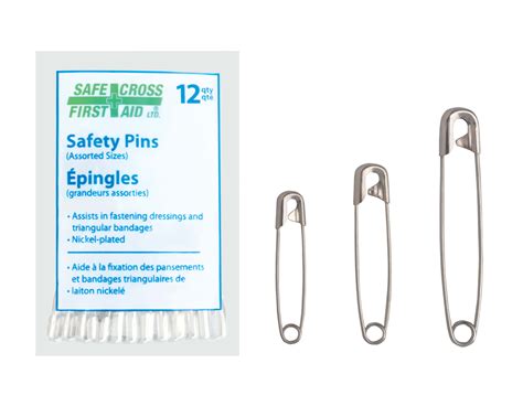 Safety Pins Assorted Sizes 6pack First Aid Shop Wurth Canada