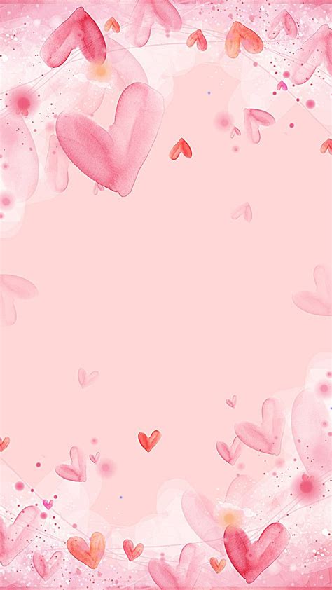 Pink Love Background Simple And Lovely Fresh Stationery