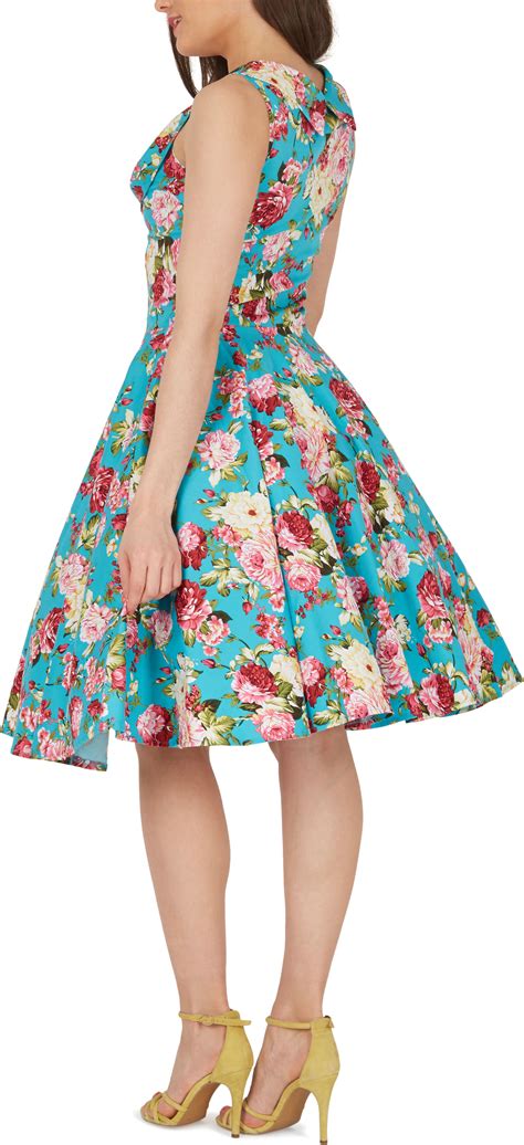 Aura Classic Divinty Vintage 50s Full Circle Floral Rockabilly Swing Dress Ebay