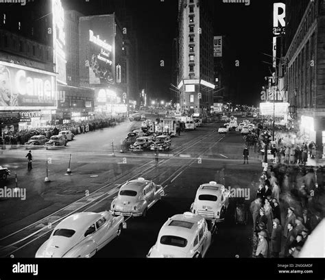 This Is A General View Of New Yorks Times Square At 45th St Looking South Shortly Before