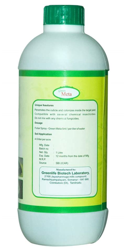 Buy Green Heal Meta Metarhizium Anisopliae Bio Insecticide 1 Liter Online At Desertcart