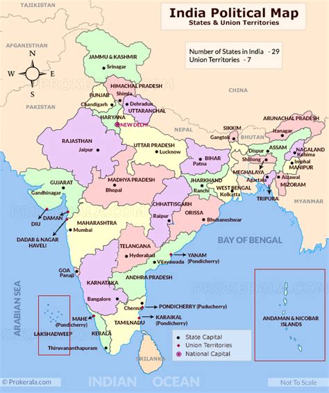 Political Map Of India With States And Their Capitals China Map
