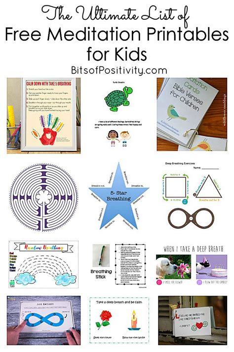 The Ultimate List of Free Meditation Printables for Kids {Mindfulness