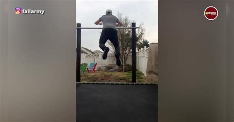Watch Viral Video Of How A Person Tries To Pull Up A Stunt On Trampoline And Fails Miserably