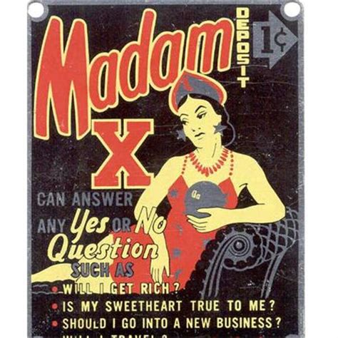 Old Vintage Madam X Gypsy Fortune Teller Sign 2335454