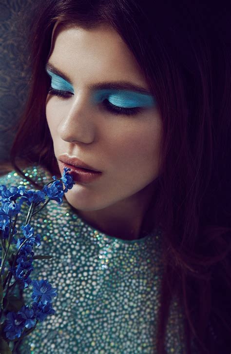 Blue On Blue Monochromatic Beauty Shoot With Model Klaudia