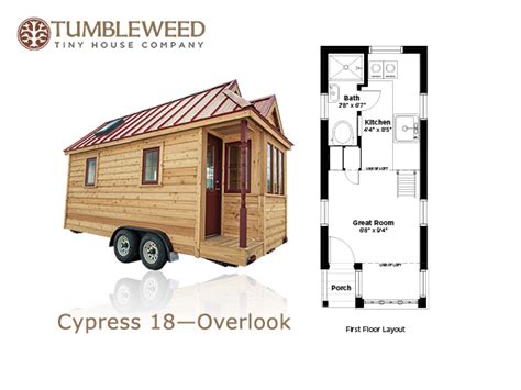 Tiny houses are a popular choice for people interested in efficient living. Elm 18 Overlook: 117 Sq. Ft. Tumbleweed Tiny Home on Wheels