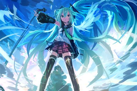 Download Hatsune Miku Anime Vocaloid 4k Ultra Hd Wallpaper By カーミン