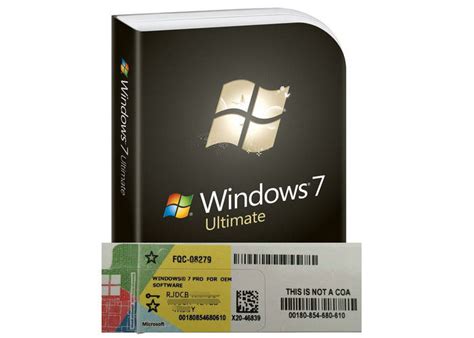 Microsoft Windows 7 Professional Upgrade Key Windows 7 Coa Sticker
