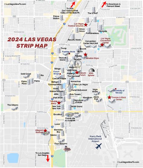 Hotels Las Vegas Map Strip Verla Jeniffer