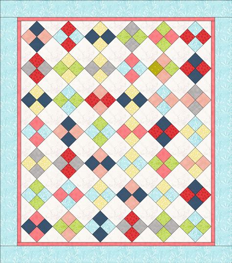 On Point Four Patch Quilt Tutorial