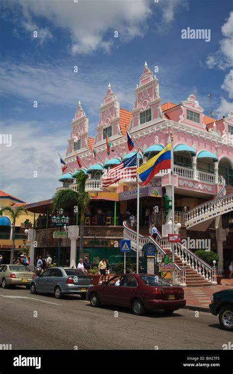 Shopping Center Downtown Oranjestad Aruba Stock Photo Alamy