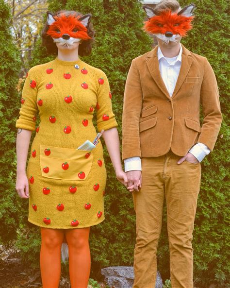 Diy Fantastic Mr Fox Costumes We Made The Masks With Faux Fur Thrifted The Outfits And Added