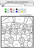 Voiture Coloriage Magique  Coloriage magique de chateau  Coloriages