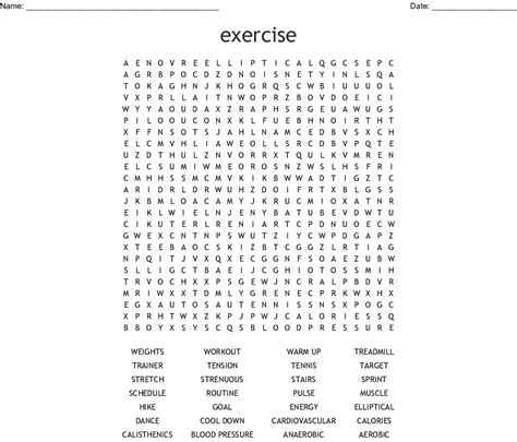 9 Fun Working Out Word Searches Kitty Baby Love