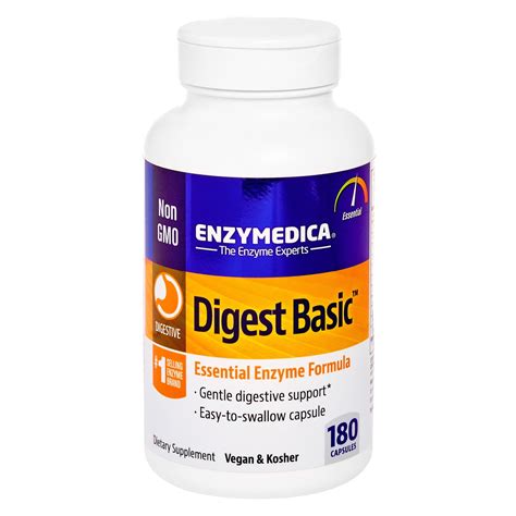 Enzymedica Digest Basic 180 Capsules Dietary Supplement To Support