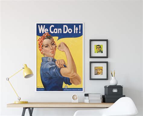 We Can Do It Rosie The Riveter 1943 Vintage Poster Etsy