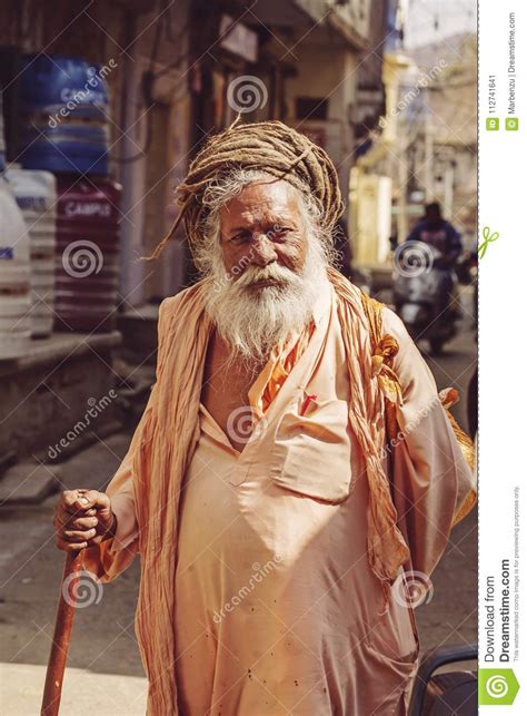 Mango Baba Sadhu Holy Man In Puskar City Editorial Photo Image Of