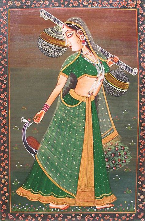 Ragini Rajasthani Painting Indian Women Painting Rajasthani