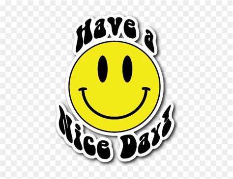 Have A Nice Day Smiley Face Emoji Vinyl Die Cut Sticker Have A Nice