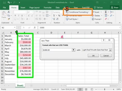 Conditional Formatting Microsoft Excel