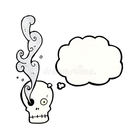 Cartoon Skull With Thought Bubble Stock Vector Illustration Of