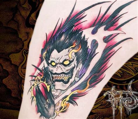 Ryuk Tattoo By Minh Luurangon Post 25005 Anime Tattoos Geek Tattoo