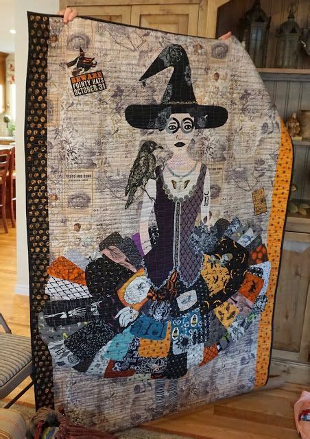 Pin By Alice Tarzy On Projects To Try Witch Quilt Halloween Quilts