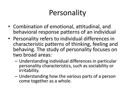 PPT - Personality, Character and Temperament PowerPoint Presentation ...