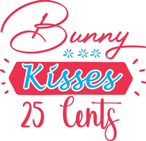 Bunny Kisses 25 Cents 20376170 Vector Art At Vecteezy