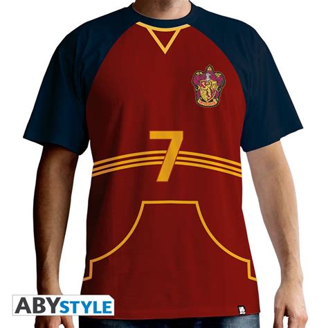 Harry Potter Tshirt Quidditch Jersey Man Ss Red Premium Abysse